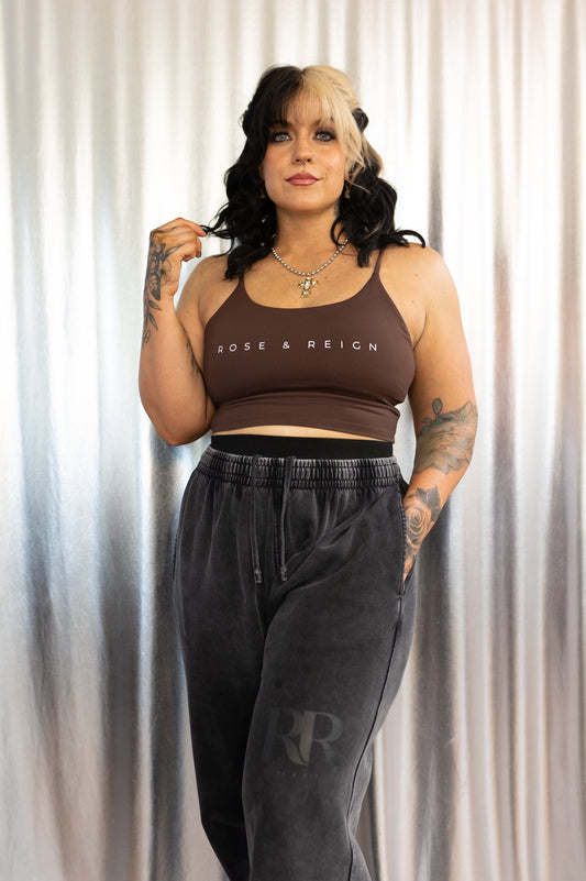 *NEW* Vintage Washed Waist Pants (BLACK LOGO)
