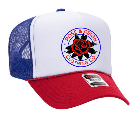 Meshed Rose Trucker Hat